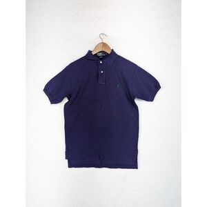 Ralph Lauren Polo Shirt Men's Purple Green Pony Casual Short‎ Sleeve Small